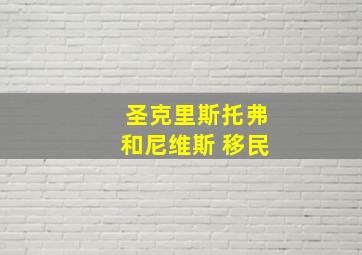 圣克里斯托弗和尼维斯 移民